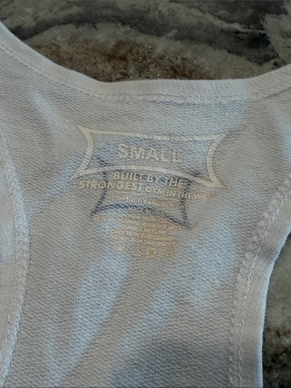 Strong White Racerback Tank Top - Picture 2 of 6